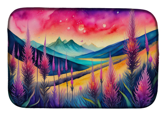 Liatris in Color Dish Drying Mat Absorbent Dish Drying Mat Pad for Kitchen Counter Dish Drainer Mat for Countertop, 14 x 21", Multicolor